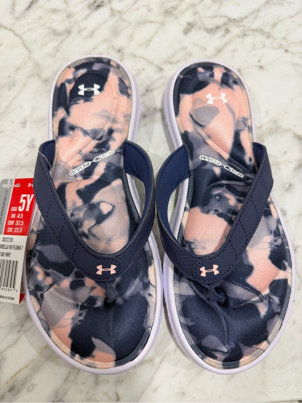 Under Armour Girls' UA Marbella VII Floral Sandals NWT